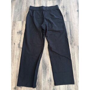 Eileen Fisher Black Ponte Knit Elastic Waist Pants Size S Pull On